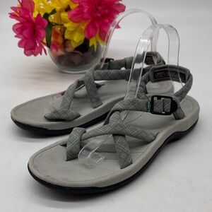 Viakix Women's Gray Strappy Sandals - Comfortable Outdoor Style MCS9514G